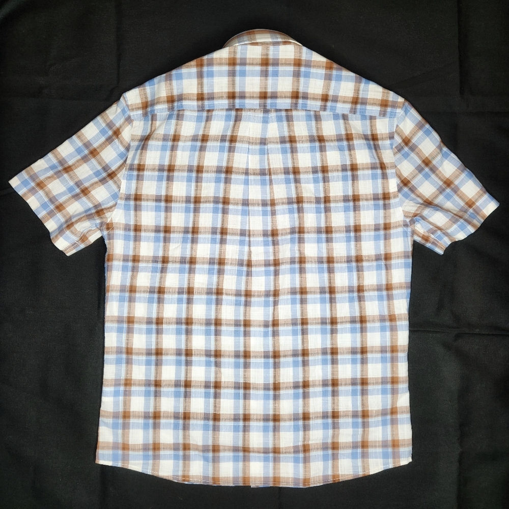 NWT! Johhny O Short Sleeve Button Down Mens Medium Havana - Picture 2 of 4